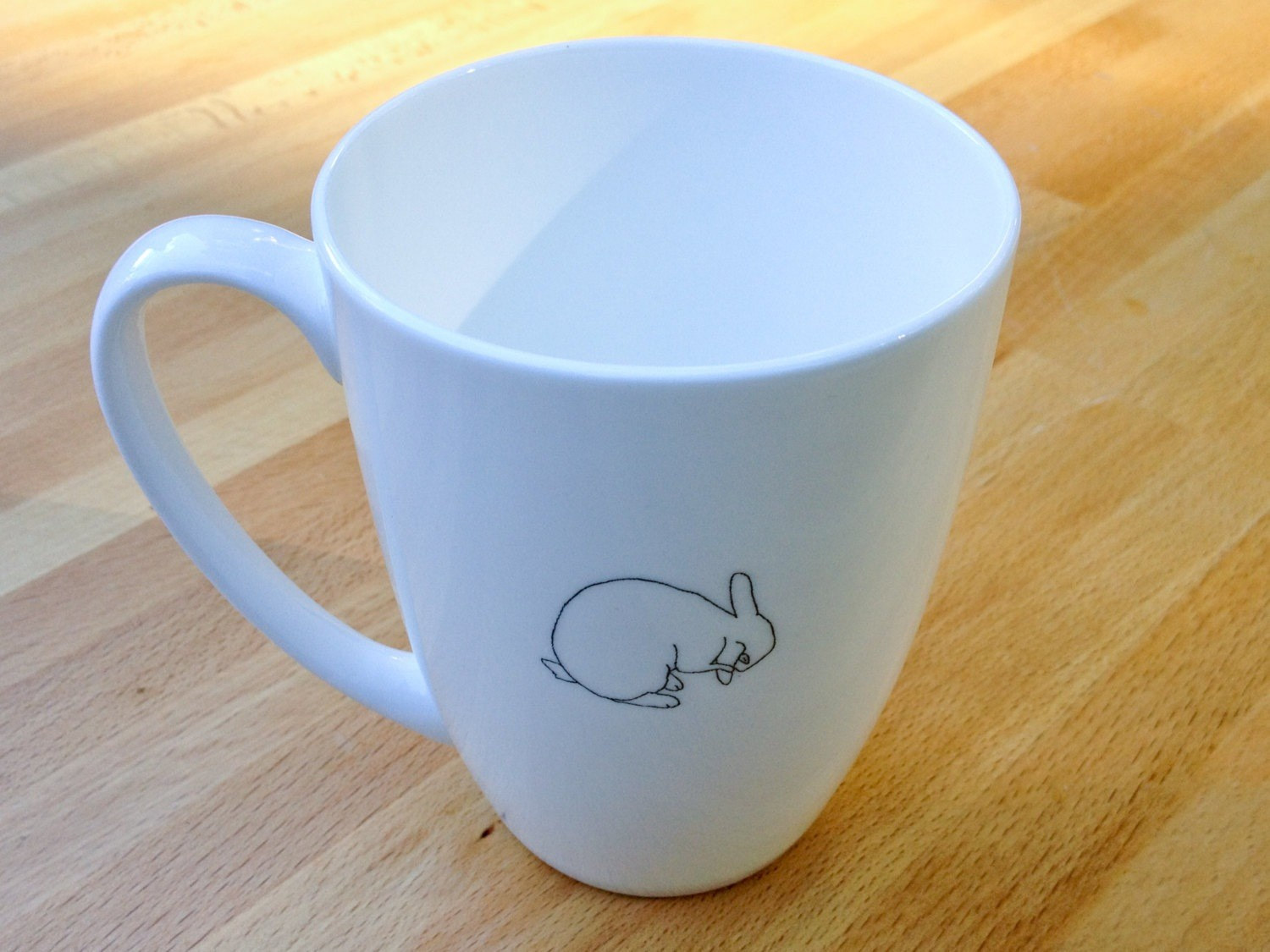 Rabbit Mug Rabbit Decal Decorations Hand Drawn Linedrawings