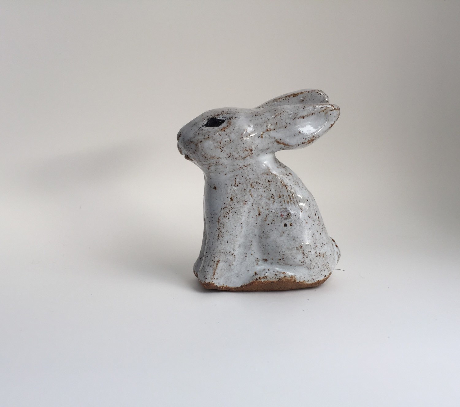 Bunny, Ceramic Sculpture, small Glazed Rabbit,'Rosy', bunny lover gift