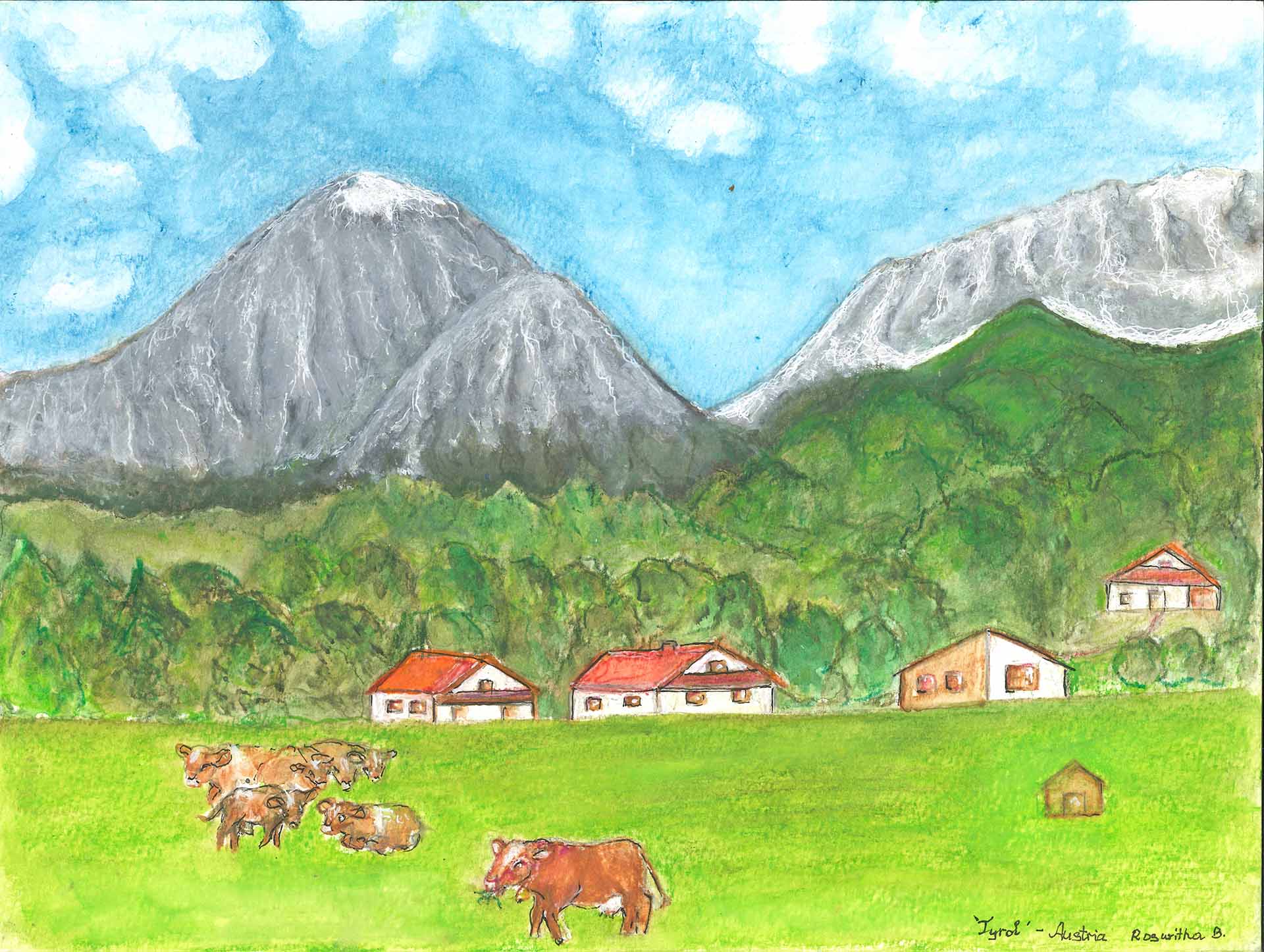 Tyrol Austria Illustration
