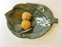 Green Ceramic Cheeseplant Leaf - Dish - Side Bowl - Serving Dish - Trinket Dish - Kitchen - Dining Room Dish - Multi-use Dish - Nut Dish