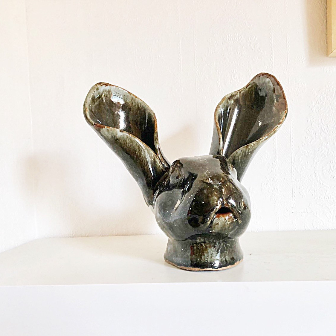 Rabbit Head - Brown - Ceramic Expression