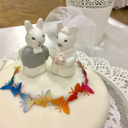 Rabbit  Wedding Cake Topper - Mr and Mrs