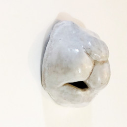 White Bunny Nose - Ceramic Rabbit Face - Expression