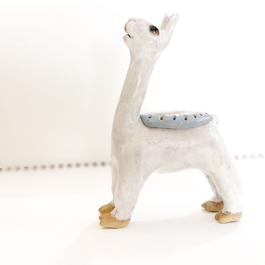 White Ceramic Llama - Condiment Home Decor