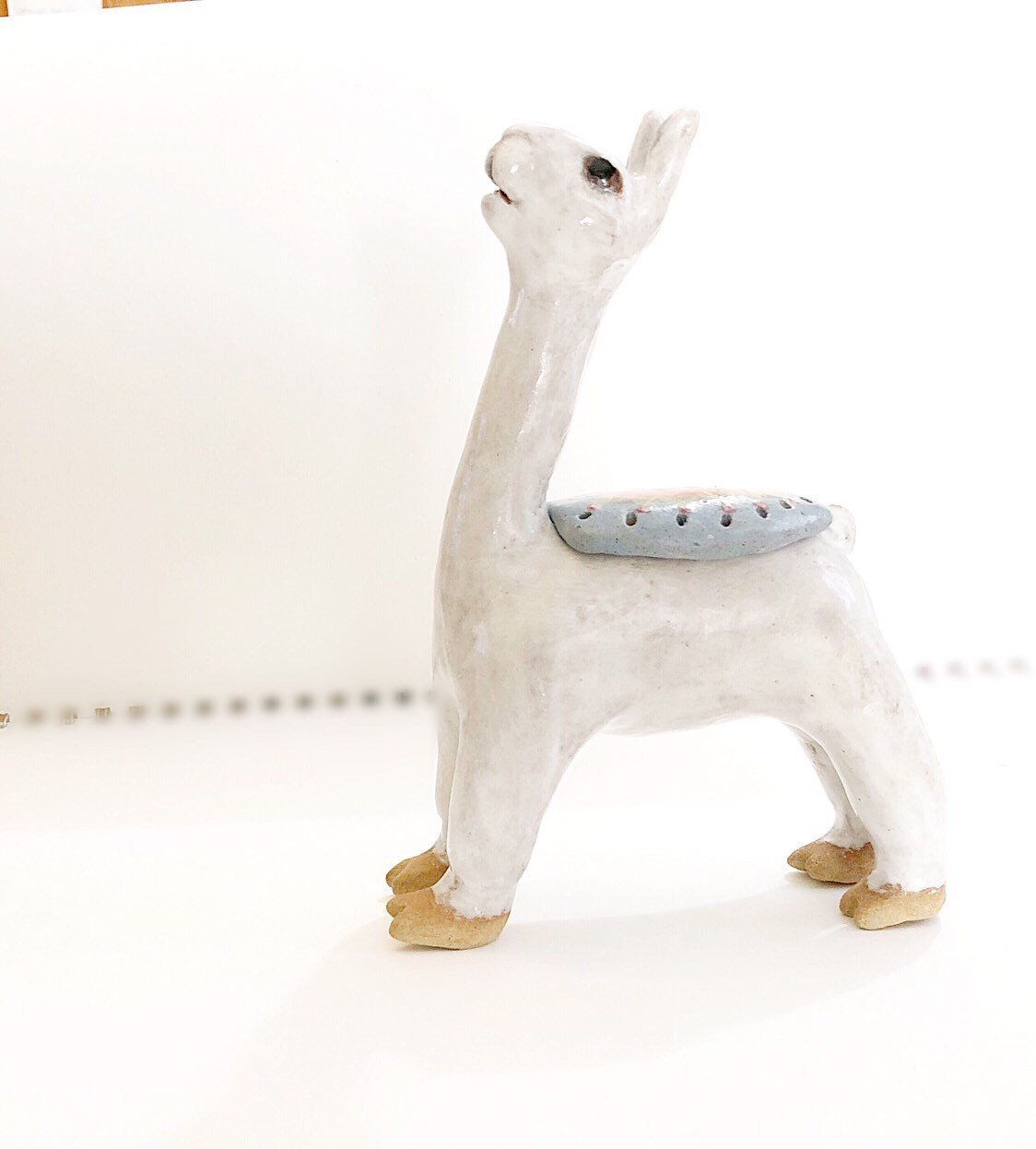 White Ceramic Llama - Condiment Home Decor