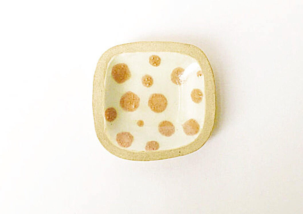 White Dotted Dish - Small Ceramic