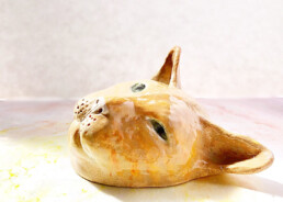 Cat Face - Sleepy Ginger Ceramic