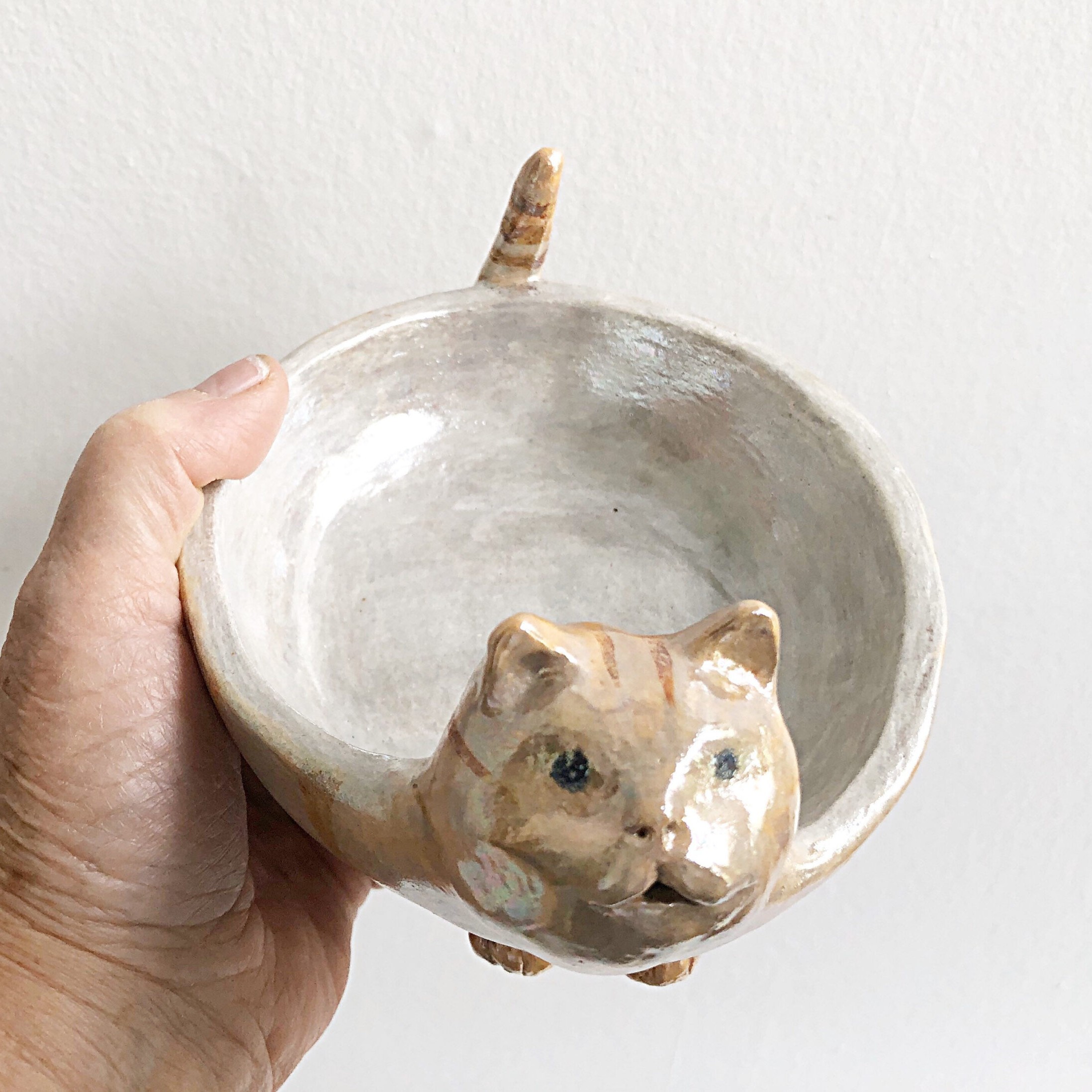 Ginger Cat Bowl - Ceramicart