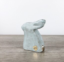 Grey Rabbit - Ceramic Silhouette