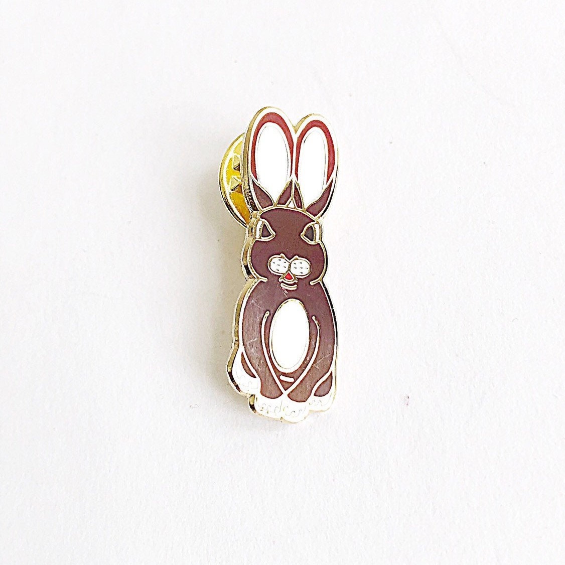 Rabbit Enamel Pin - Sitting Tim