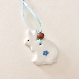 White Rabbit Wallhanger - Porcelain