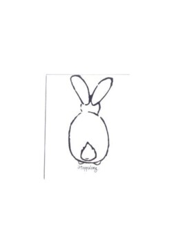 Rabbit Drawing Print - Card
